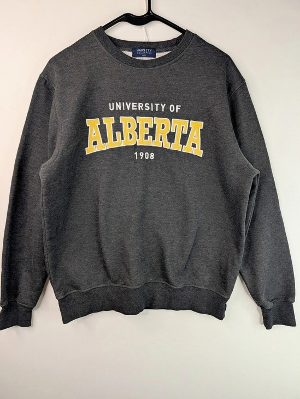 Varsity Collection University of Alberta 1908 Crewneck Sweatshirt Gray Medium